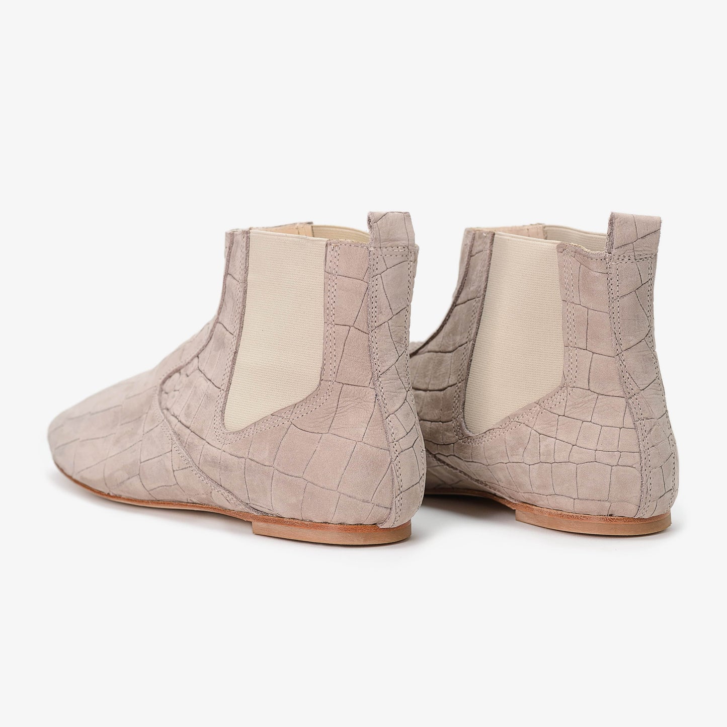 Chelsea boots in embossed crocodile effect leather