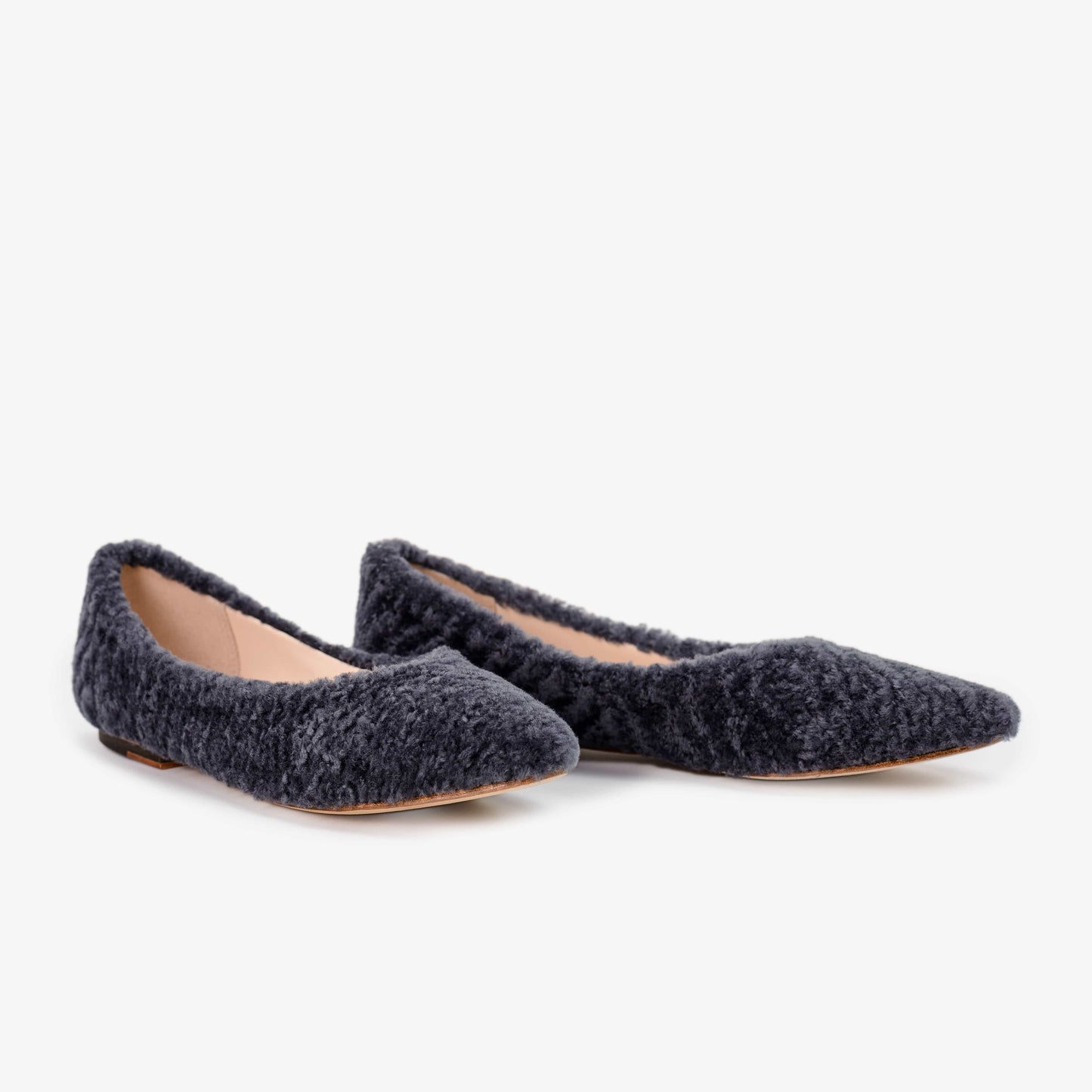 Grey Shearling Fur Shoes