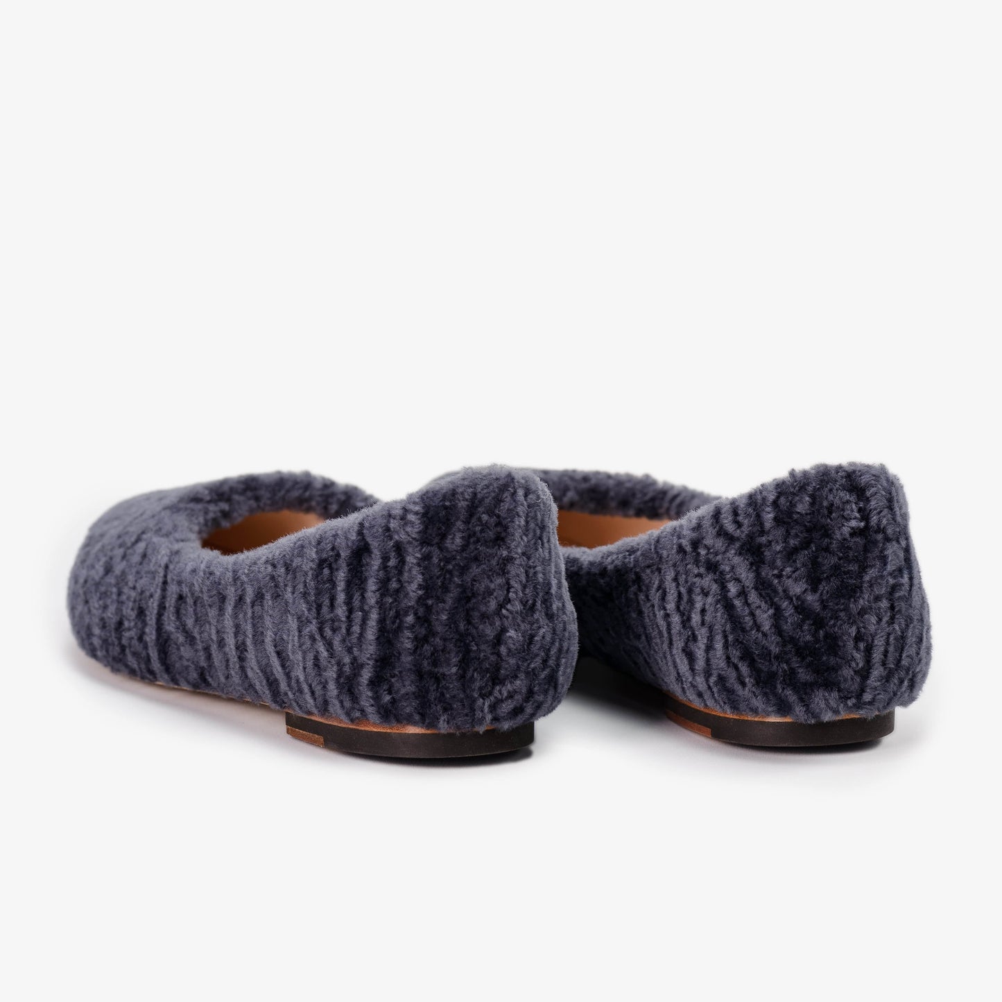 Grey Shearling Fur Shoes
