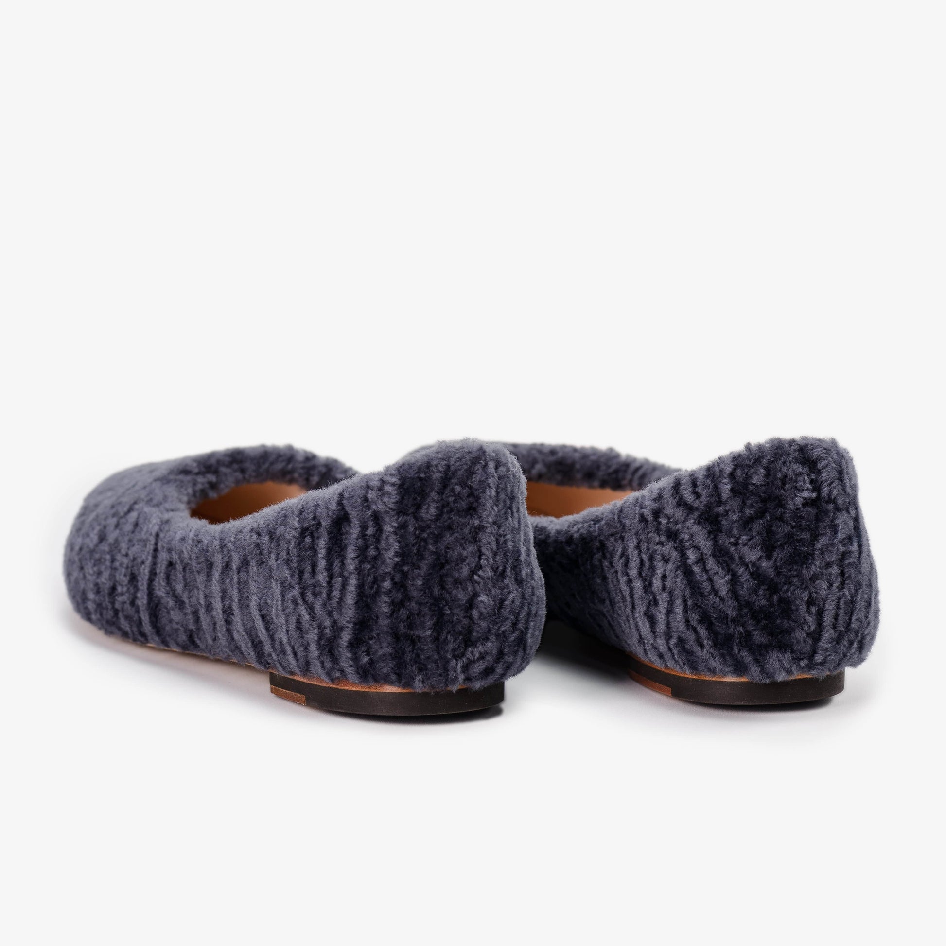 Grey Shearling Fur Shoes