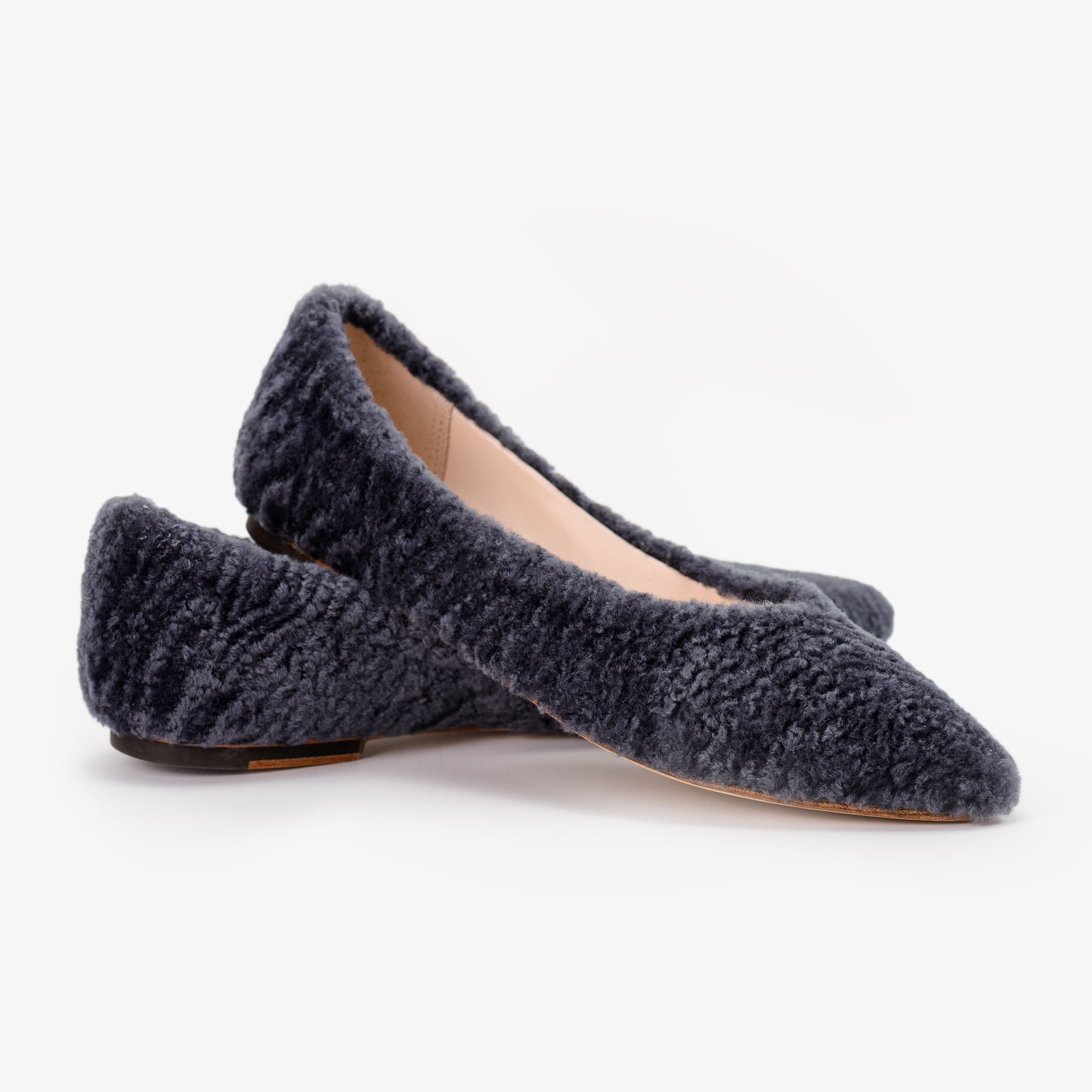 Grey Shearling Fur Shoes