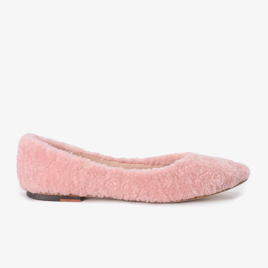 Pink Sheepskin Fur Shoes