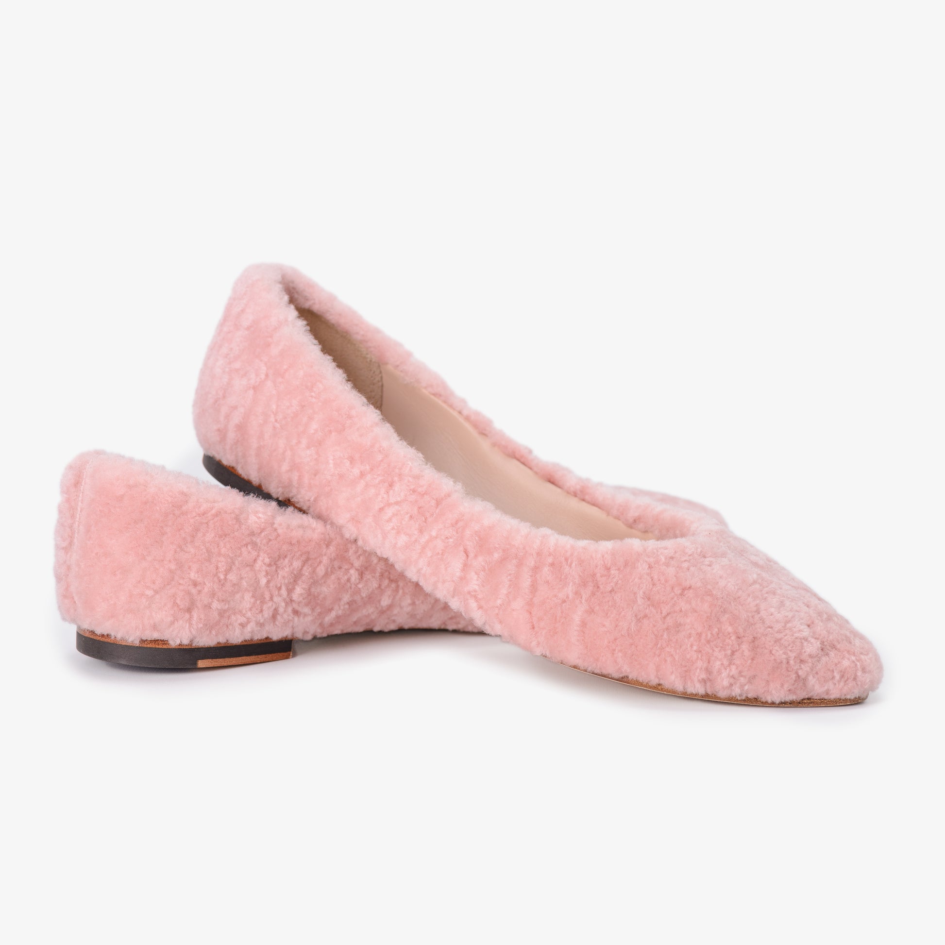 Pink Sheepskin Fur Shoes