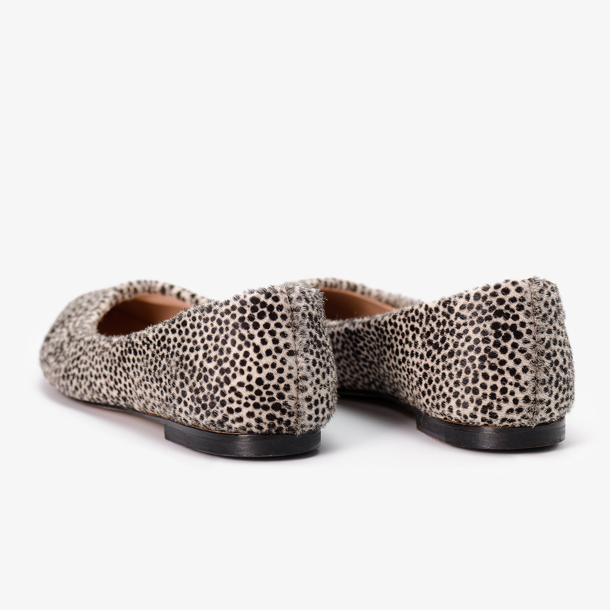 Snow Leopard Print Leather Shoes