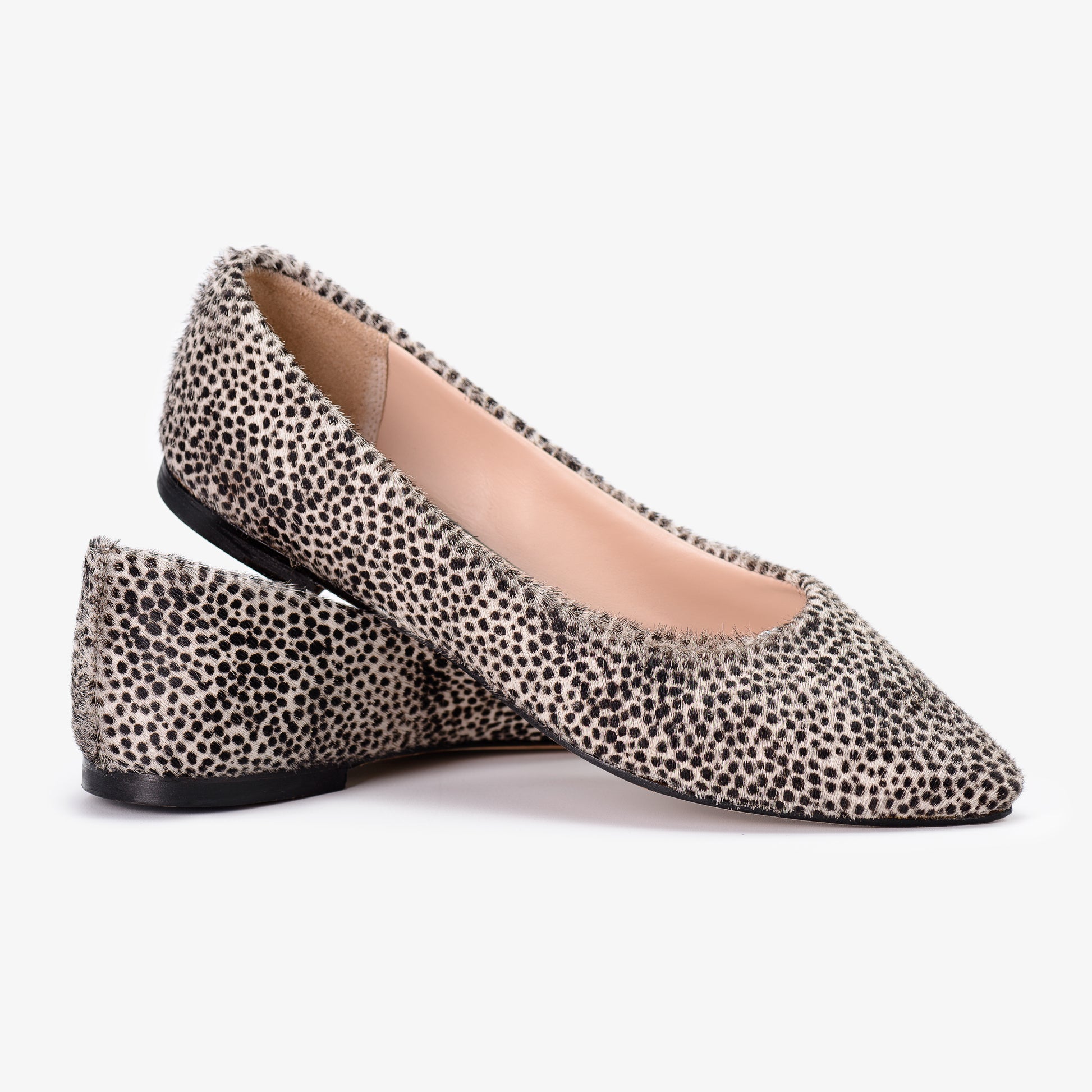 Snow Leopard Print Leather Shoes